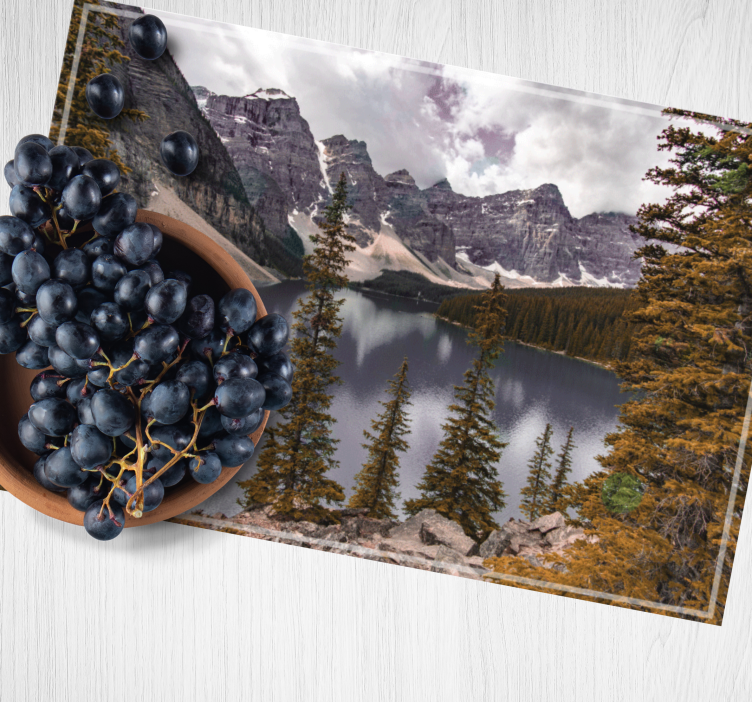 Modern placemat scenic mountain view - TenStickers