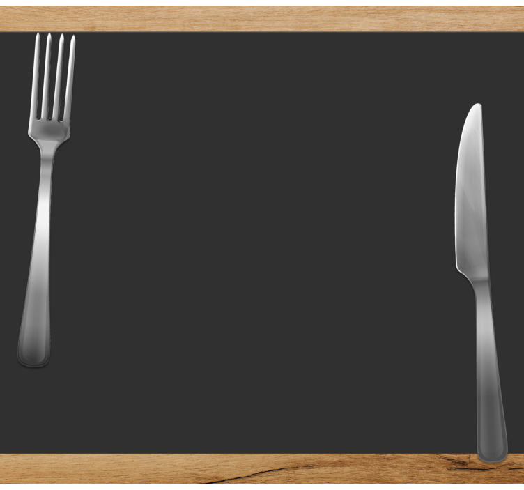Modern placemat sleek cutlery set - TenStickers