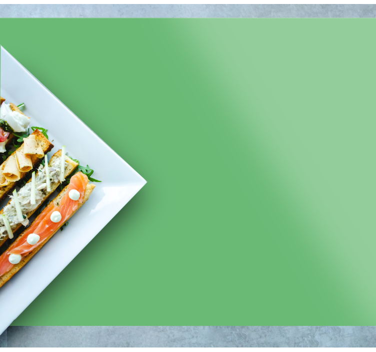 Modern placemat sleek green platter - TenStickers