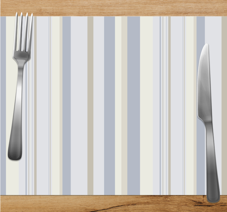 Modern placemat stripe pattern table setting - TenStickers