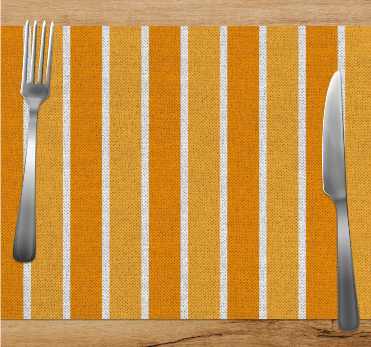 Modern placemat striped orange surface - TenStickers