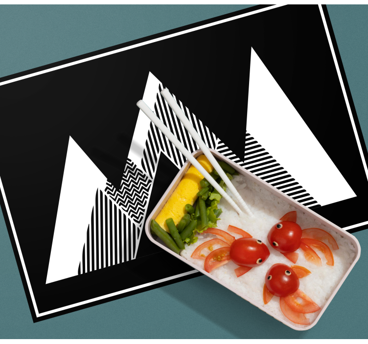 Modern placemat stylish mountain peaks - TenStickers