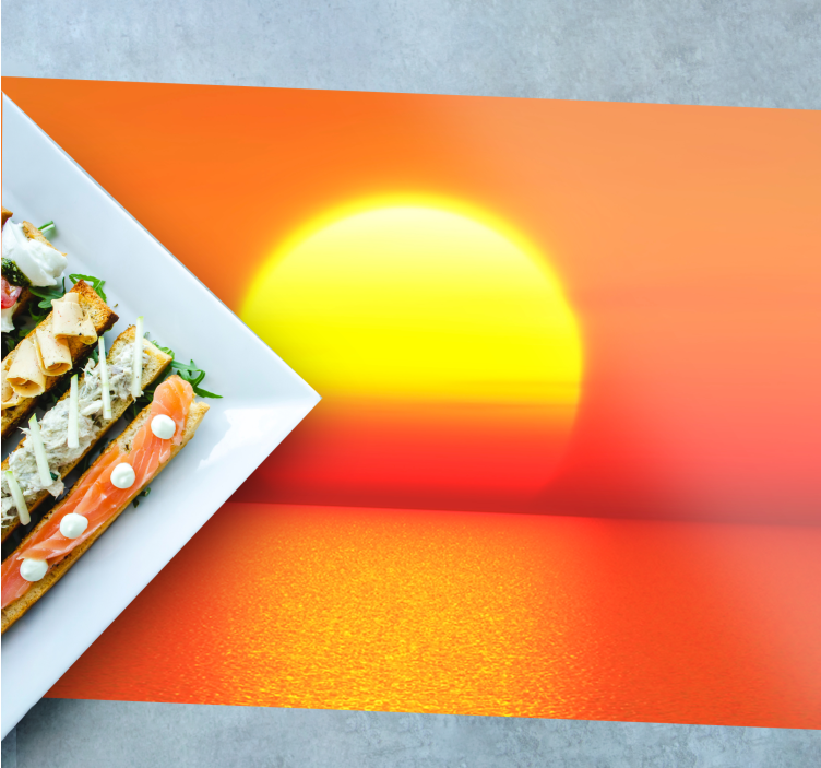 Modern placemat sunset horizon - TenStickers