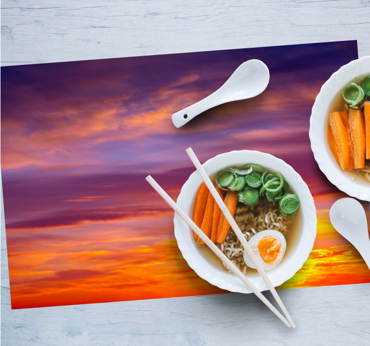 Modern placemat sunset horizon vista - TenStickers