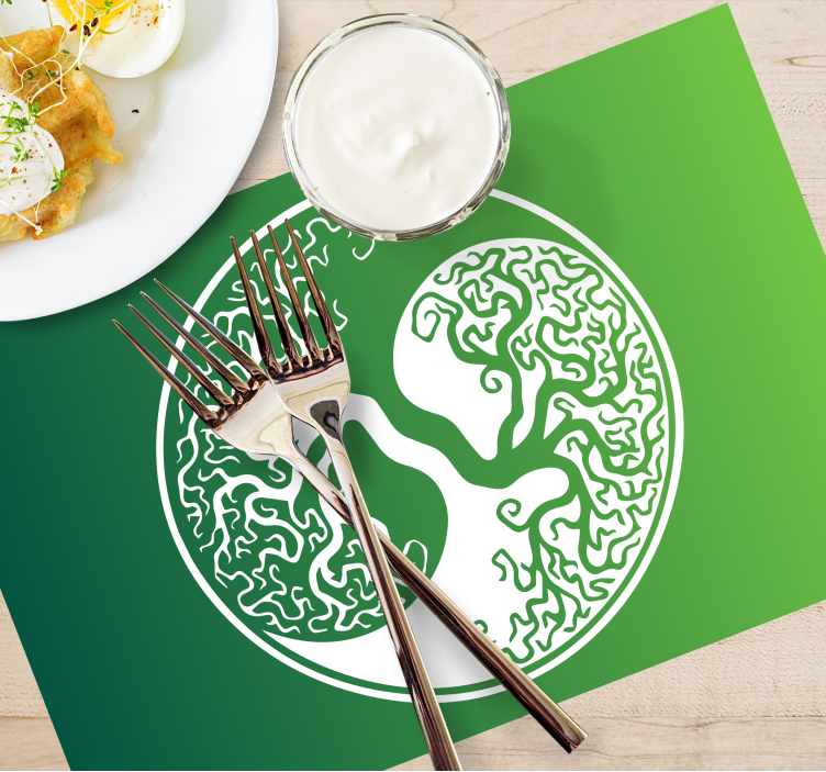 Modern placemat tree branches design - TenStickers