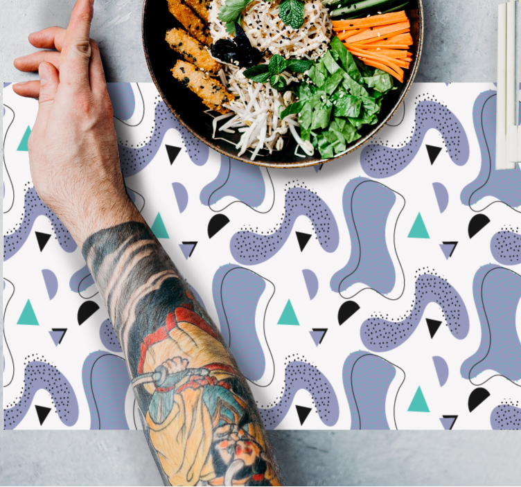 Modern placemat with abstract organic shapes - TenStickers