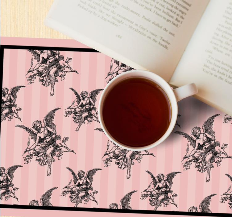 Modern placemat with angelic cherubs design - TenStickers