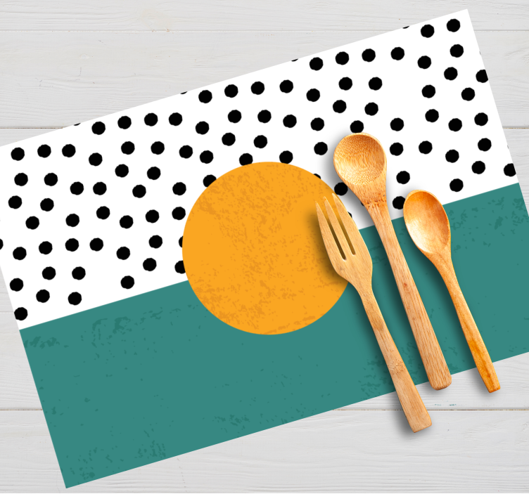 Modern placemat with bold polka dot base - TenStickers