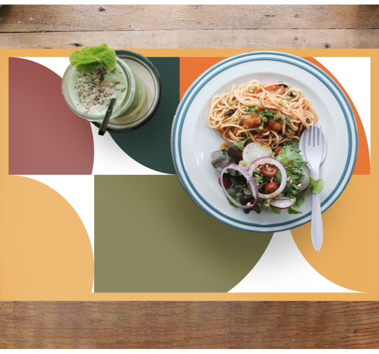 Modern placemat with chic geometric designs - TenStickers