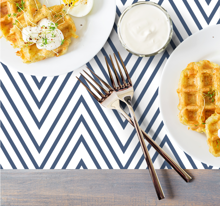 Modern placemat with elegant chevron design - TenStickers