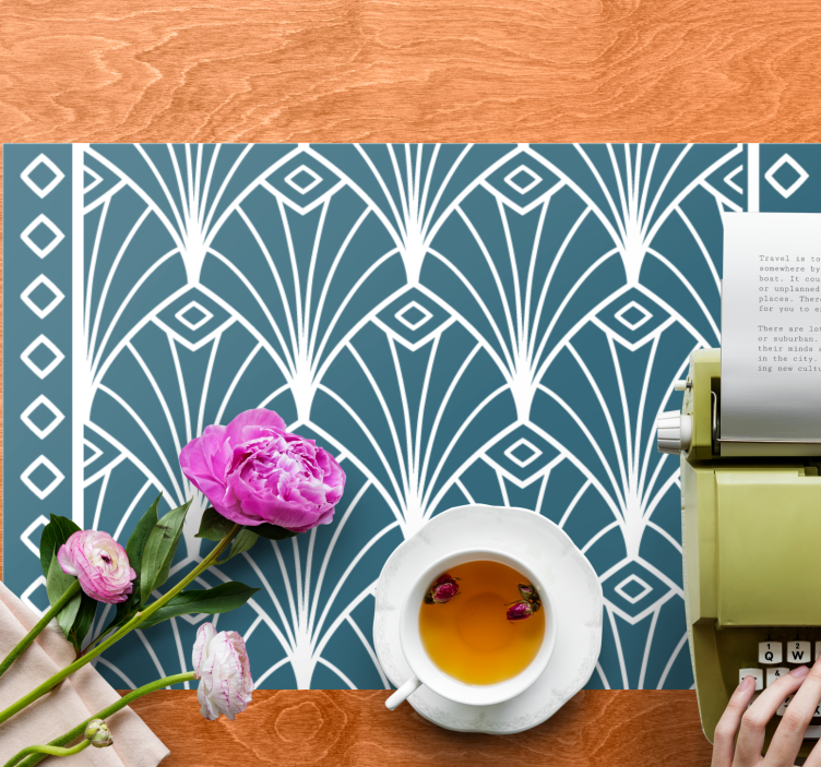 Modern placemat with elegant floral design - TenStickers