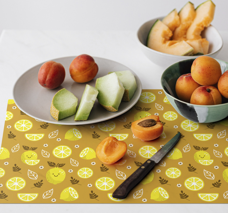 Modern placemat with fruit pattern design - TenStickers