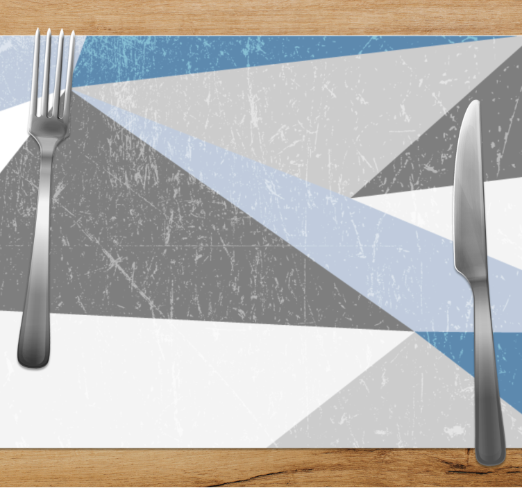 Modern placemat with geometric angled designs - TenStickers