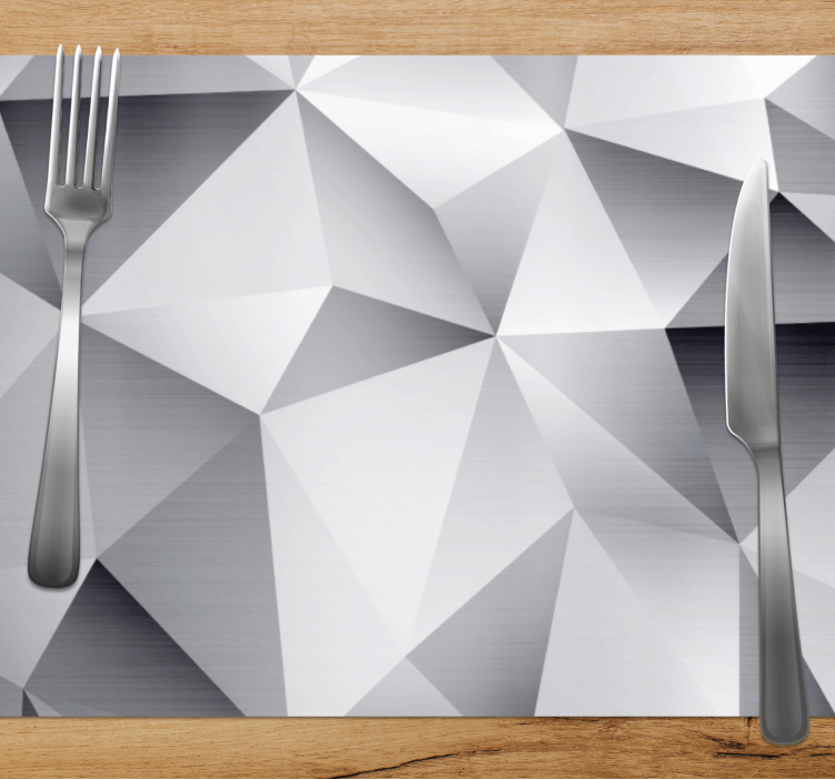 Modern placemat with geometric metallic design - TenStickers