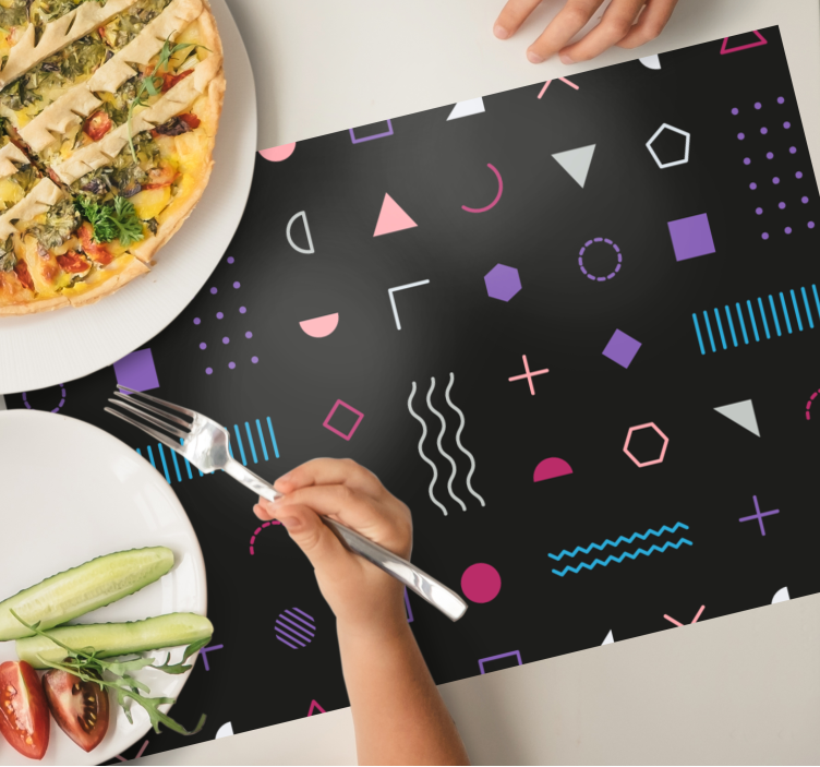Modern placemat with geometric pattern design - TenStickers