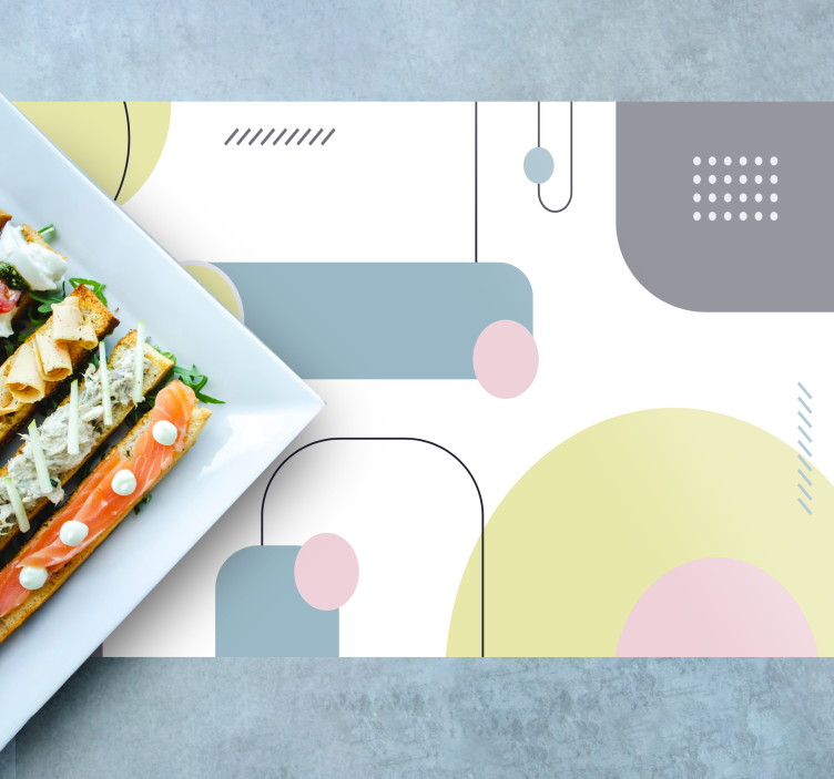 Modern placemat with geometric shape design - TenStickers