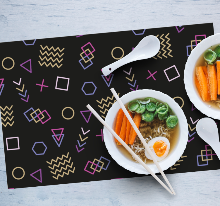 Modern placemat with geometric shape designs - TenStickers