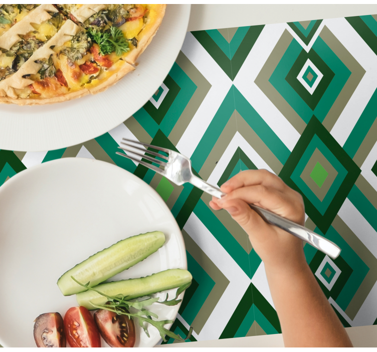Modern placemat with geometric style design - TenStickers