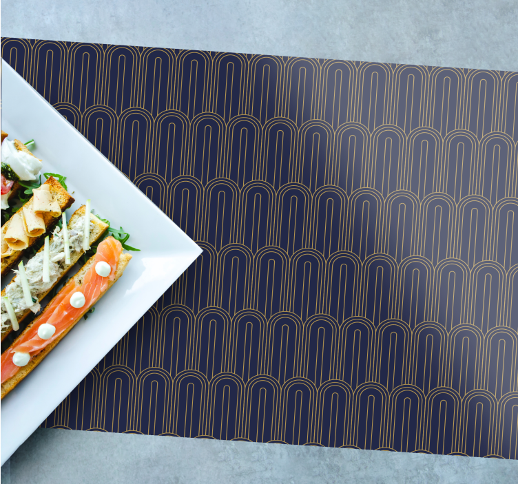 Modern placemat with graceful curved lines - TenStickers