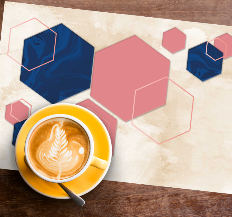 Modern placemat with hexagonal shape design - TenStickers