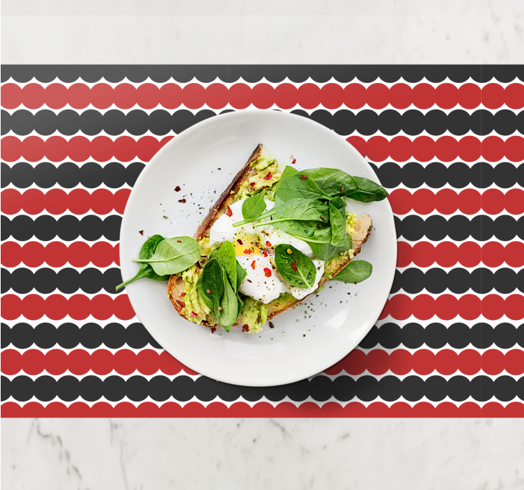 Modern placemat with layered circular design - TenStickers