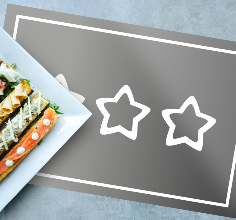 Modern placemat with star rating display - TenStickers