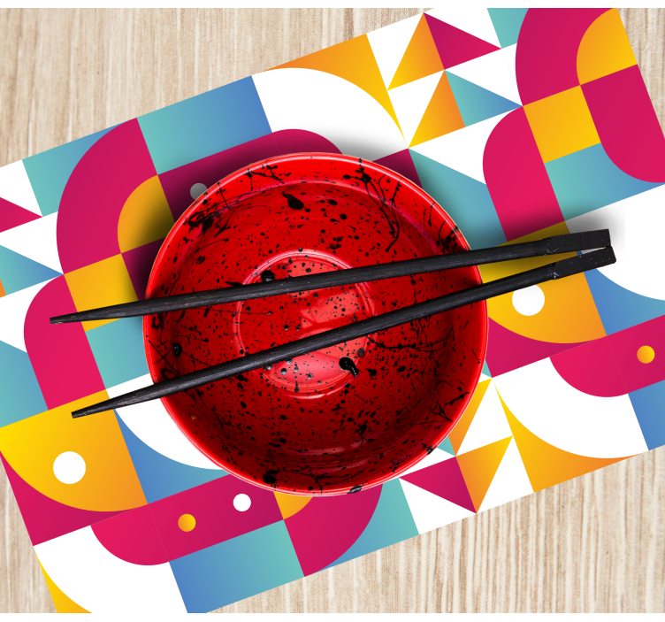 Modern placemat with striking geometric designs - TenStickers