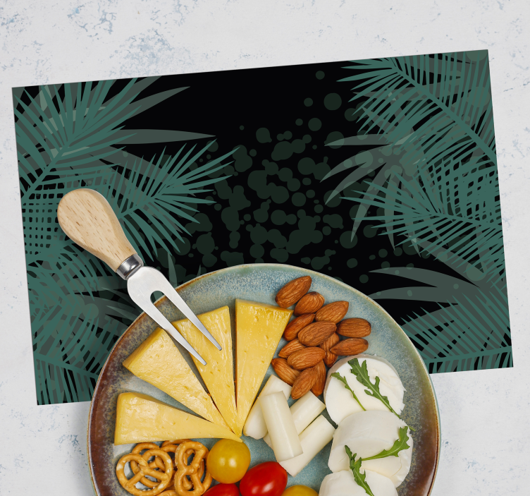Modern placemat with tropical leaf design - TenStickers