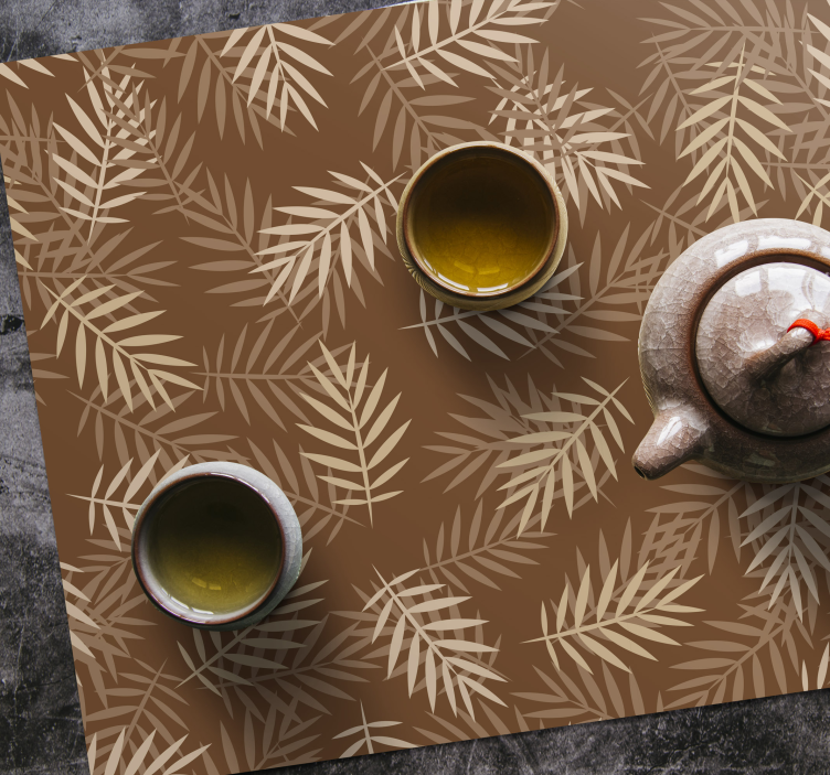 Natural leaf pattern placemat - TenStickers
