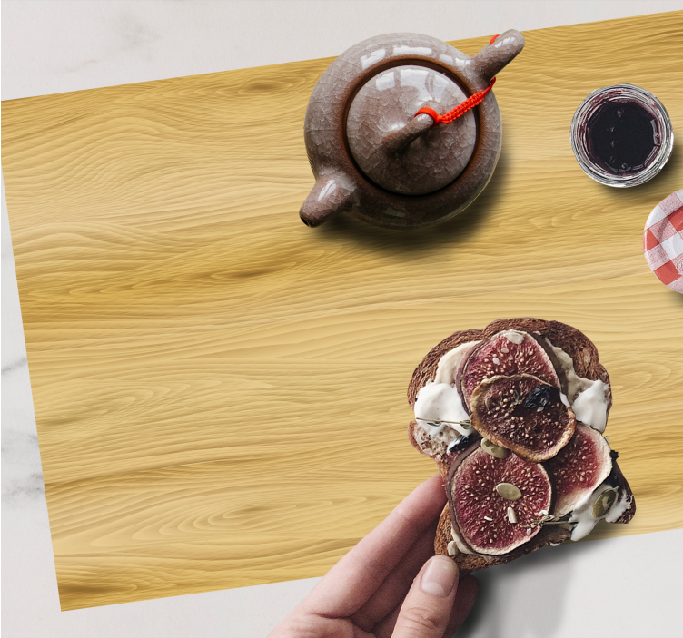 Natural wood surface placemat - TenStickers