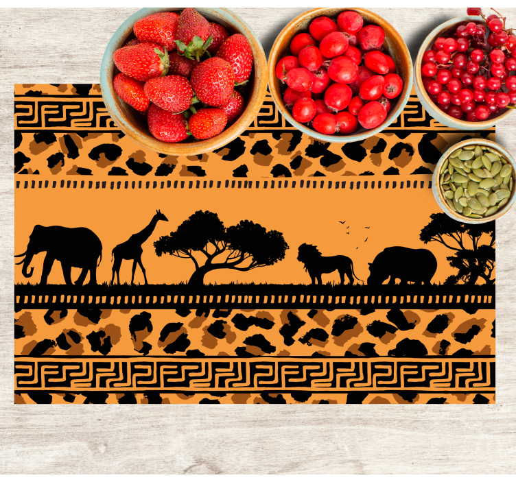 Original placemat animal silhouette design - TenStickers