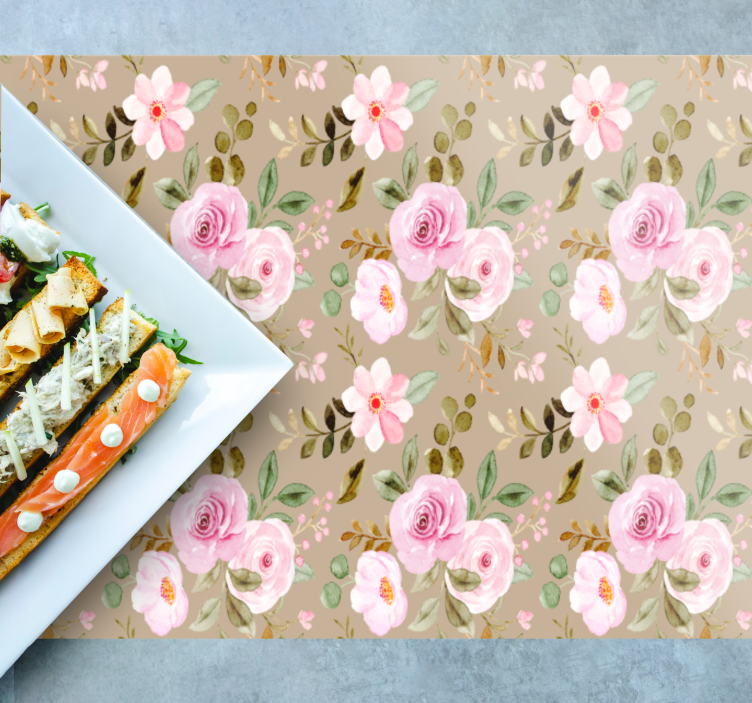 Original placemat botanical design arrangement - TenStickers