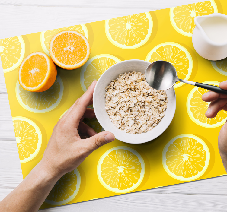 Original placemat bright lemon slices - TenStickers