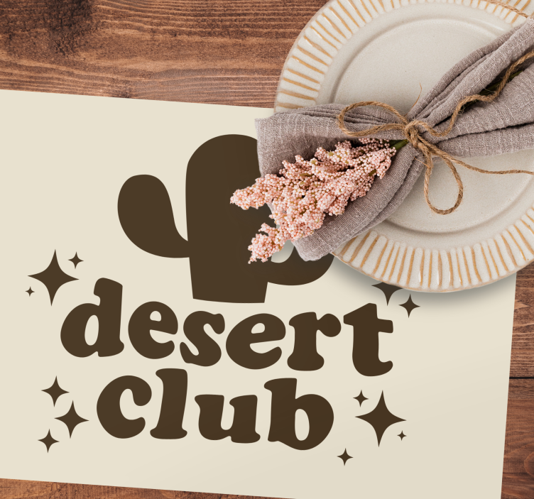 Original placemat cactus club design - TenStickers