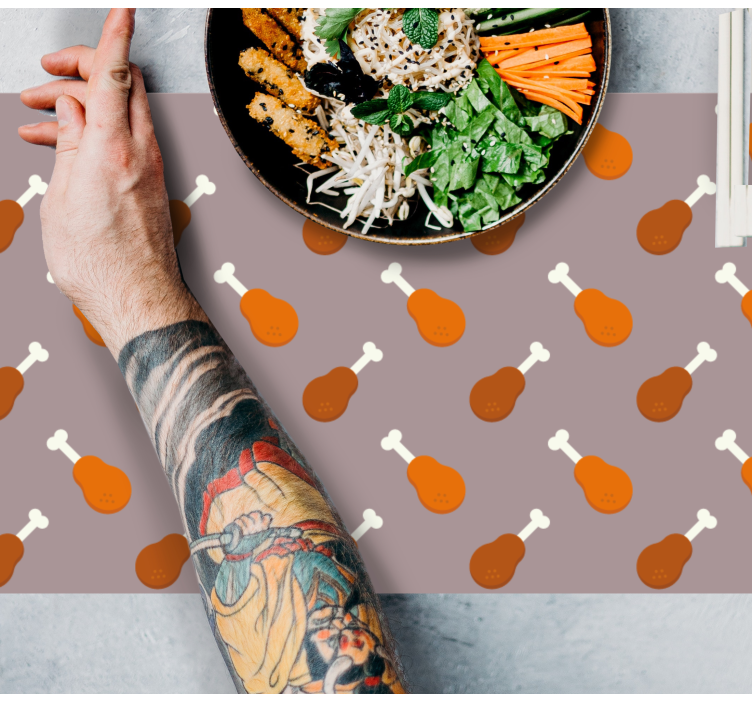 Original placemat chicken leg design - TenStickers