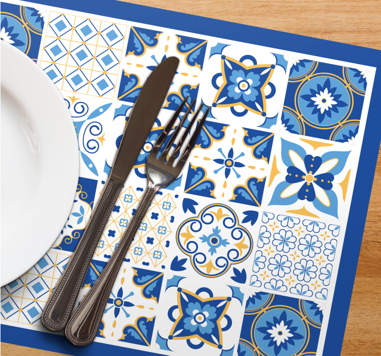 Original placemat classic tile design - TenStickers