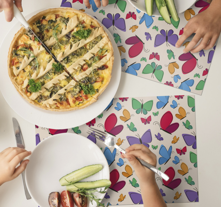 Original placemat colorful butterfly display - TenStickers