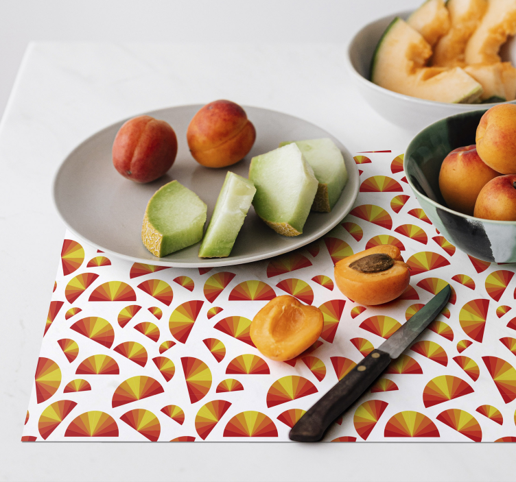 Original placemat colorful fan designs - TenStickers