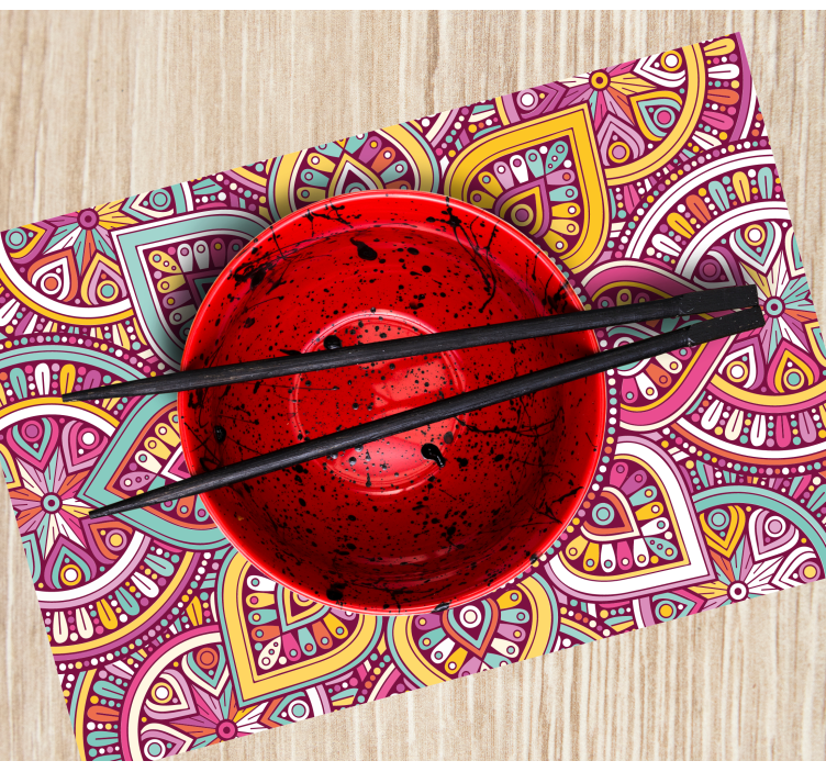 Original placemat colorful mandala design - TenStickers