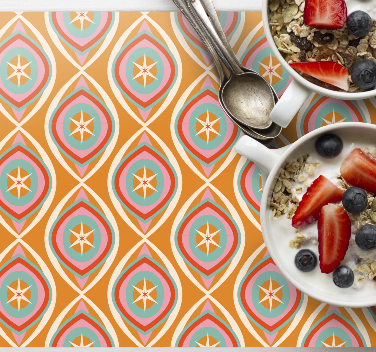 Original placemat colorful star design - TenStickers