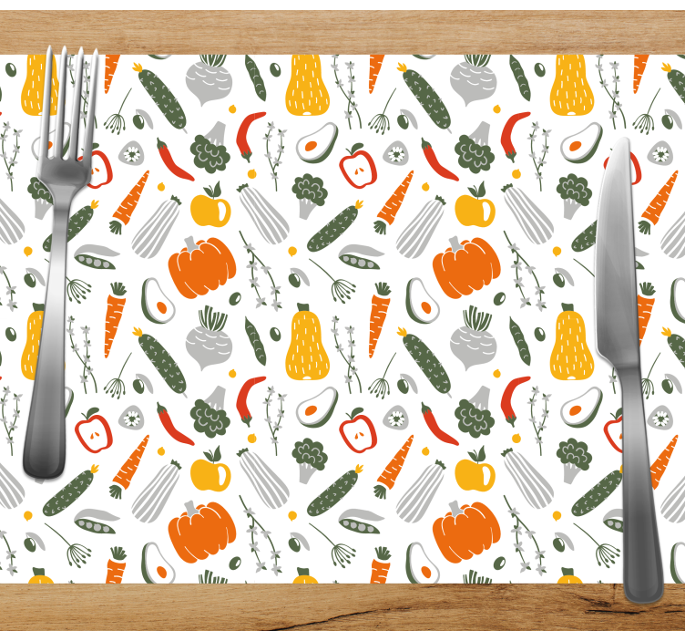 Original placemat colorful vegetable design - TenStickers