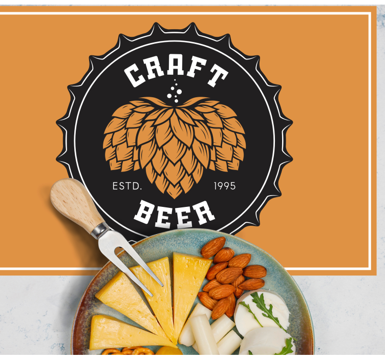 Original placemat craft beer emblem - TenStickers