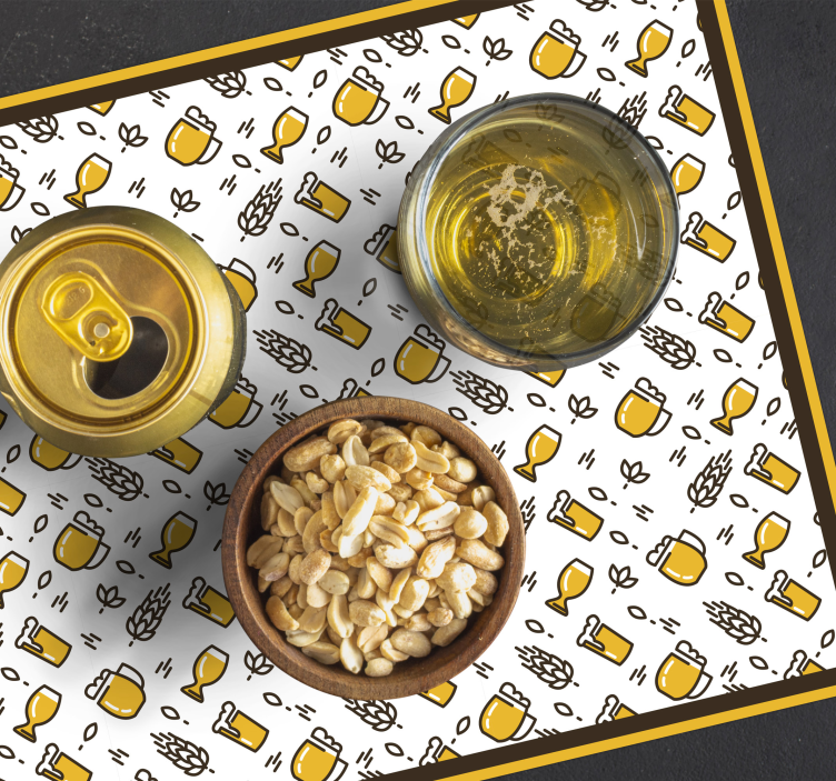 Original placemat craft beer symbols - TenStickers