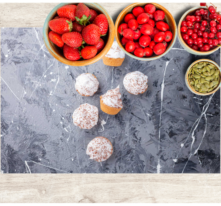 Original placemat delicious mini cupcakes - TenStickers