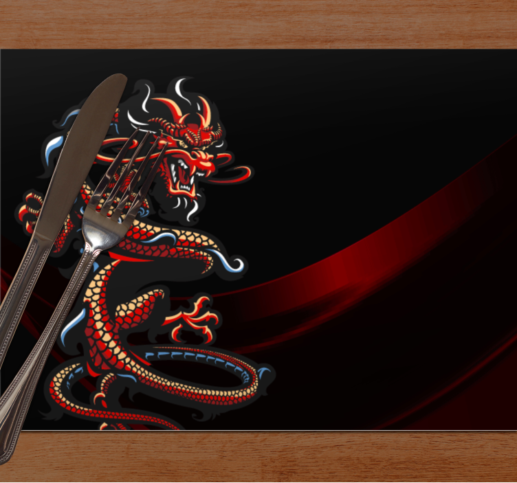 Original placemat dragon motif design - TenStickers