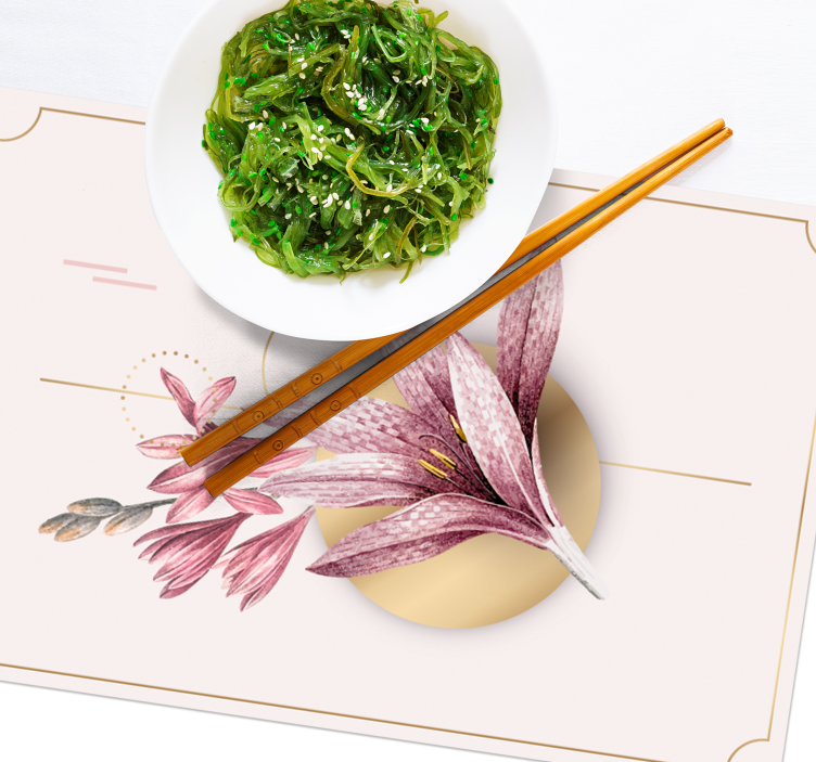 Original placemat elegant floral design - TenStickers