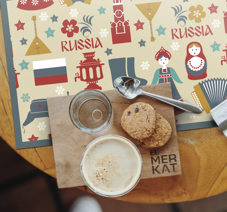 Original placemat featuring traditional russian motifs - TenStickers