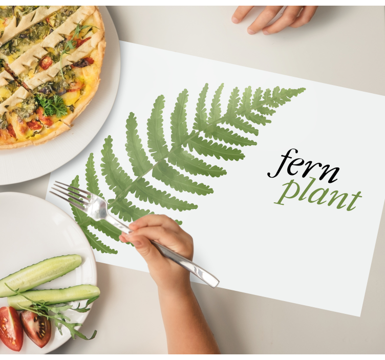 Original placemat fern plant arrangement - TenStickers