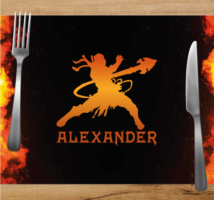 Original placemat fierce warrior silhouette - TenStickers