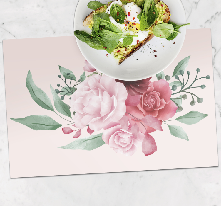 Original placemat floral arrangement - TenStickers